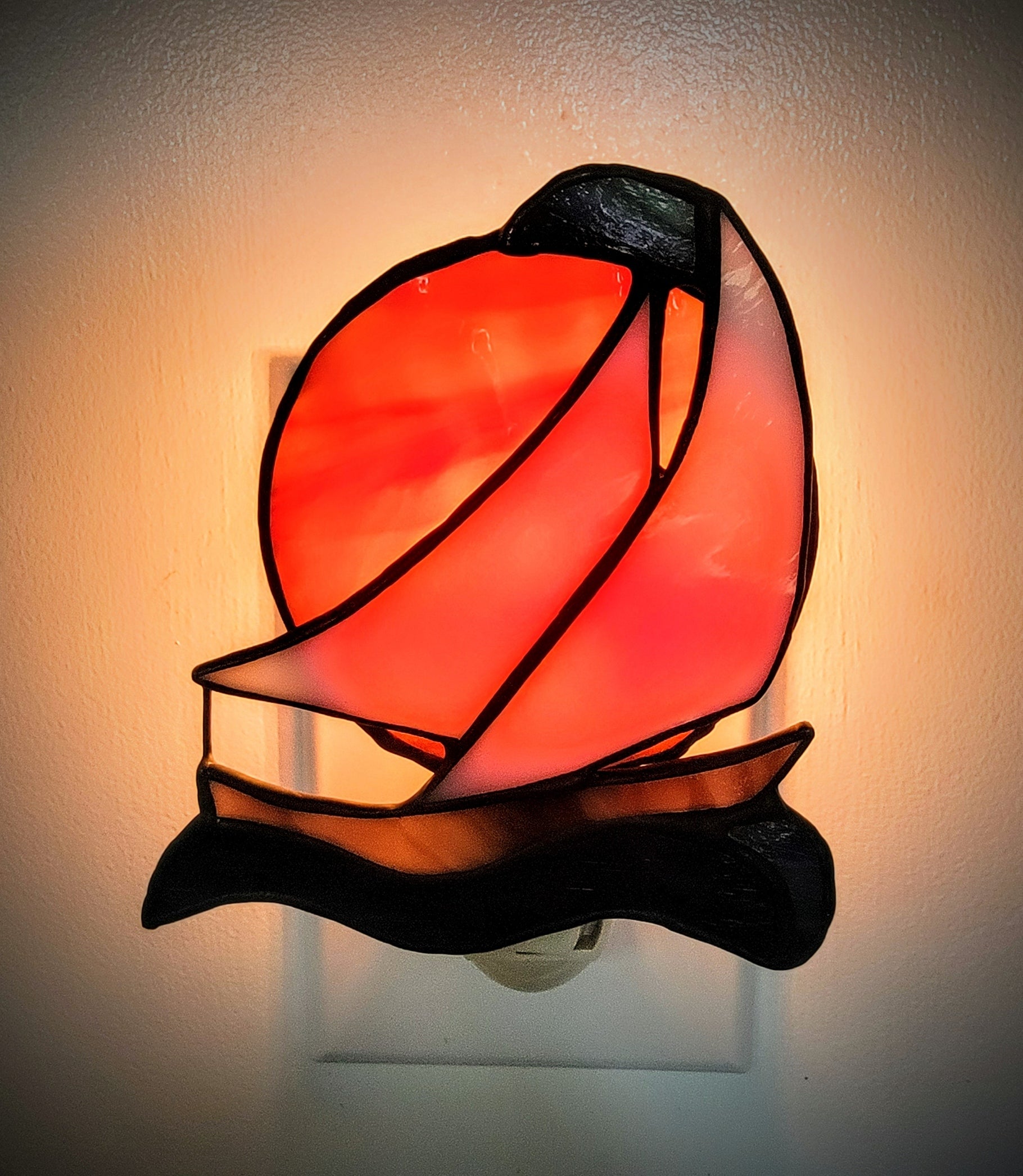 Hot Recycled Glass Sailboat Nightlight