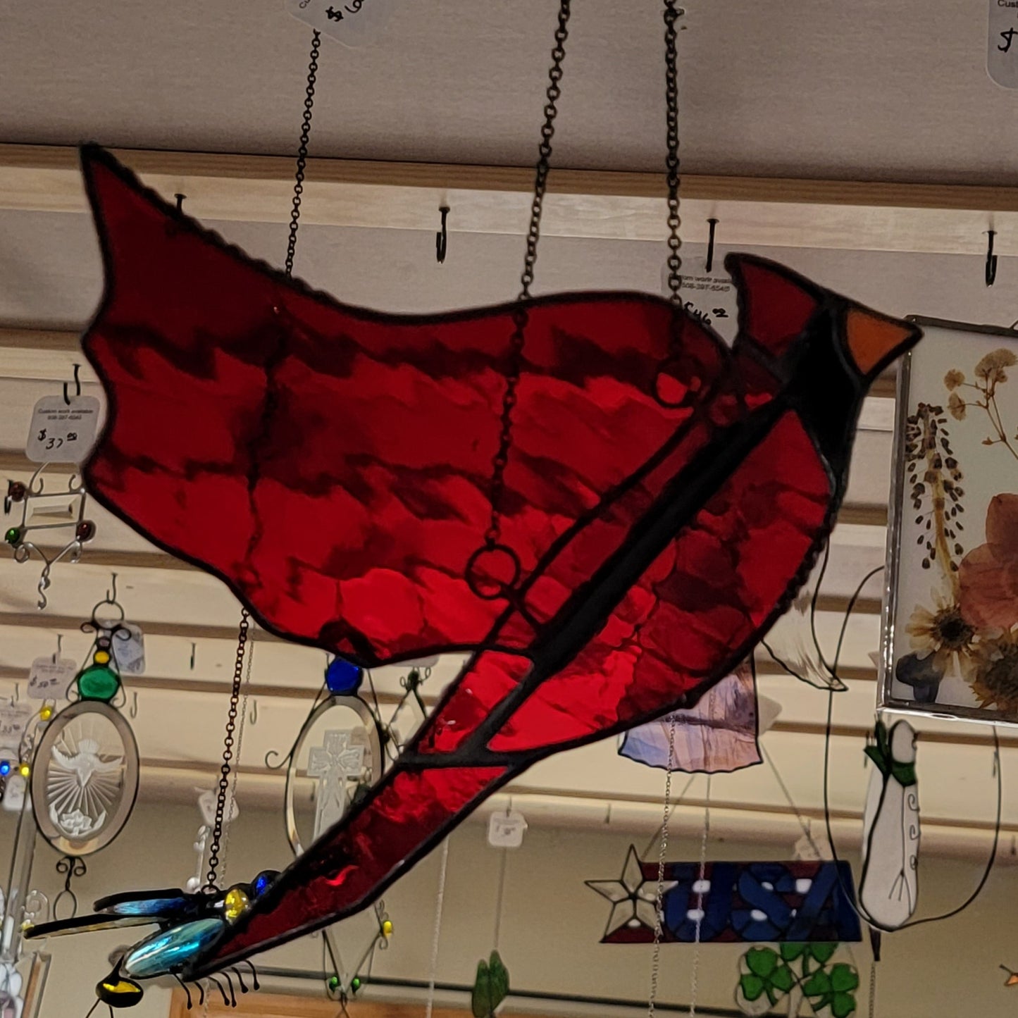 3D Stained-Glass Cardinal