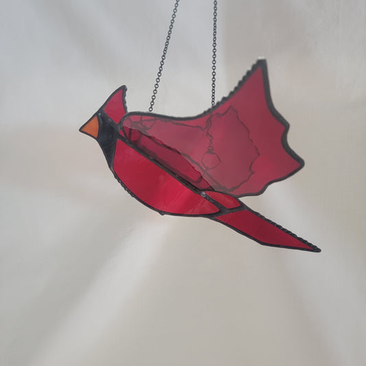 3D Stained-Glass Cardinal