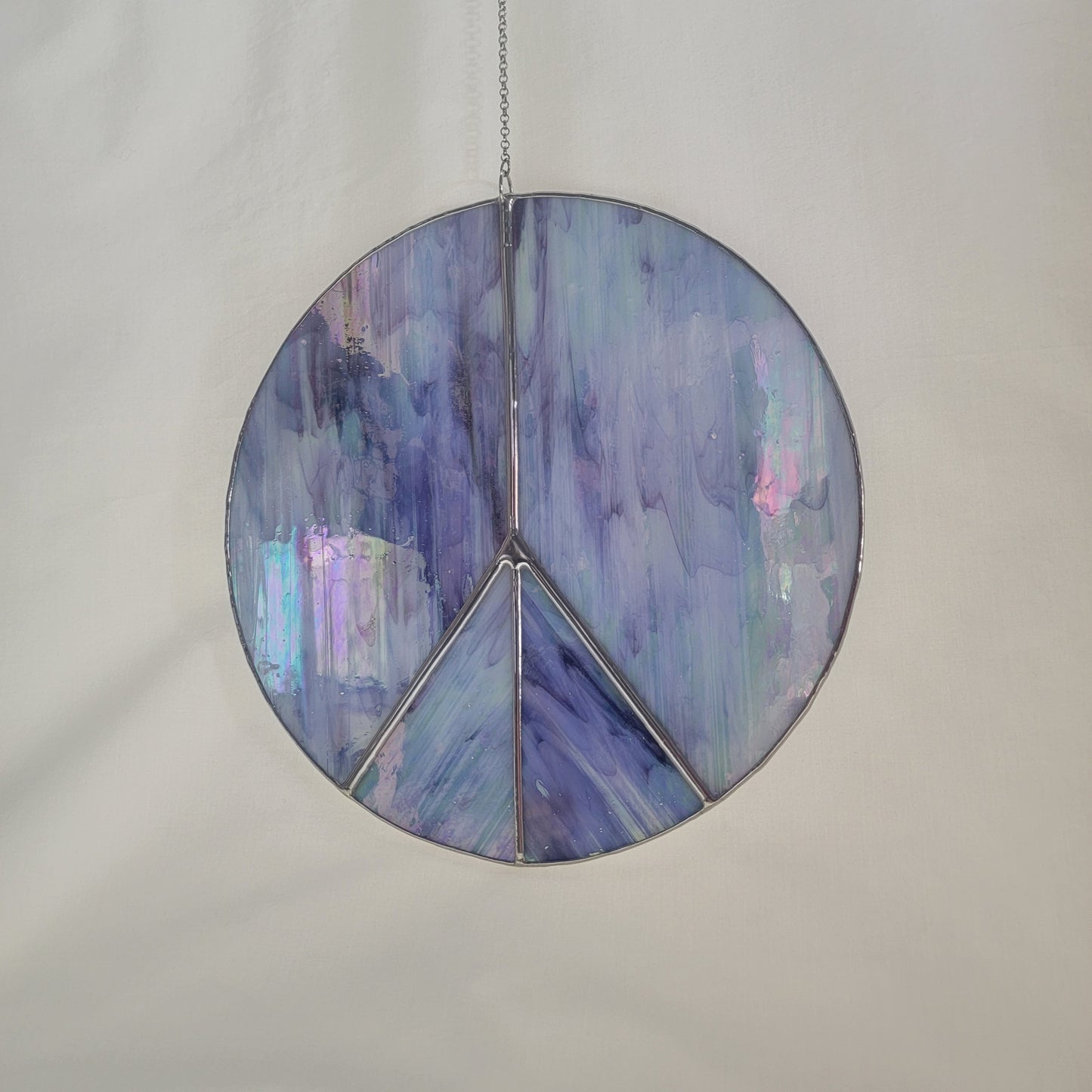 Stained-Glass Panel / Suncatcher-Peace Symbol