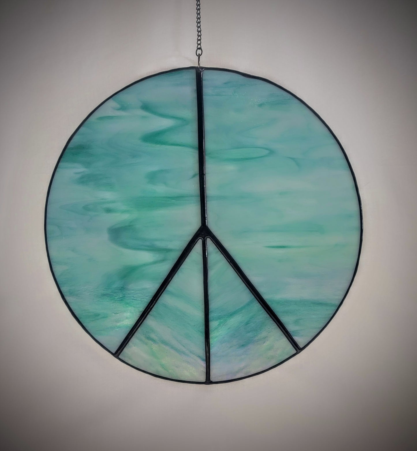 Stained-Glass Panel / Suncatcher-Peace Symbol