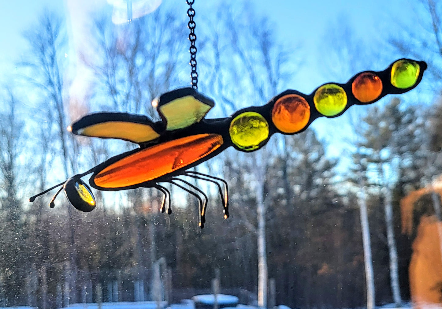 3D Stained-Glass Dragonfly