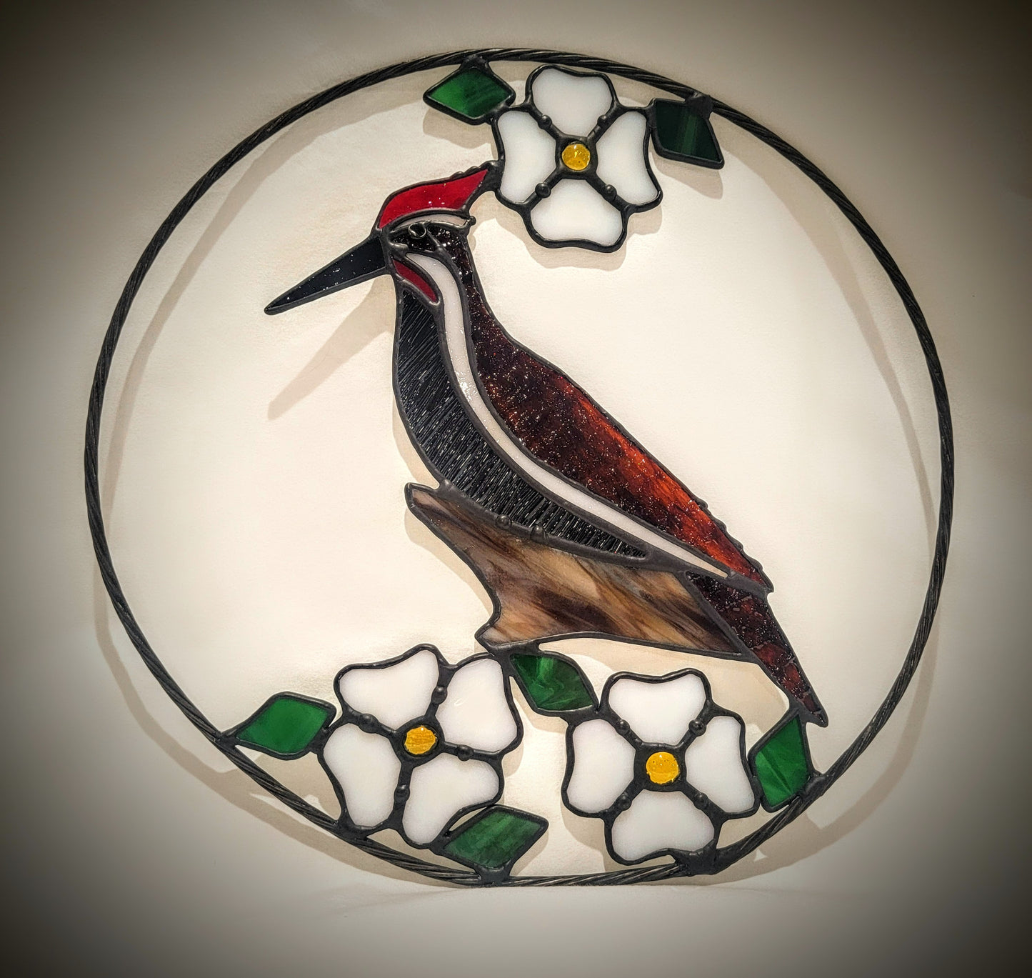 Stained-Glass Suncatcher- Woodpecker