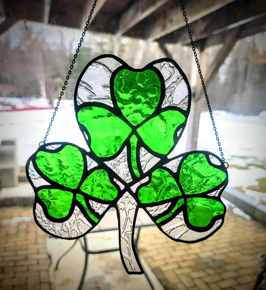 Stained-Glass Suncatcher- 3 in 1 Shamrock