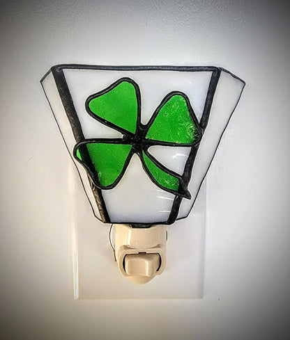 Night-Light, Stained-Glass Shamrock