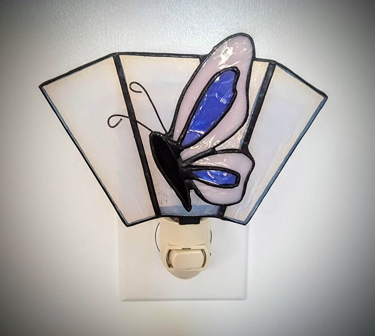 Night-Light, Stained-Glass Butterfly