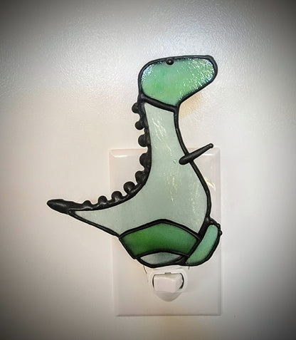 Night-Light, Stained-Glass Dinosaur