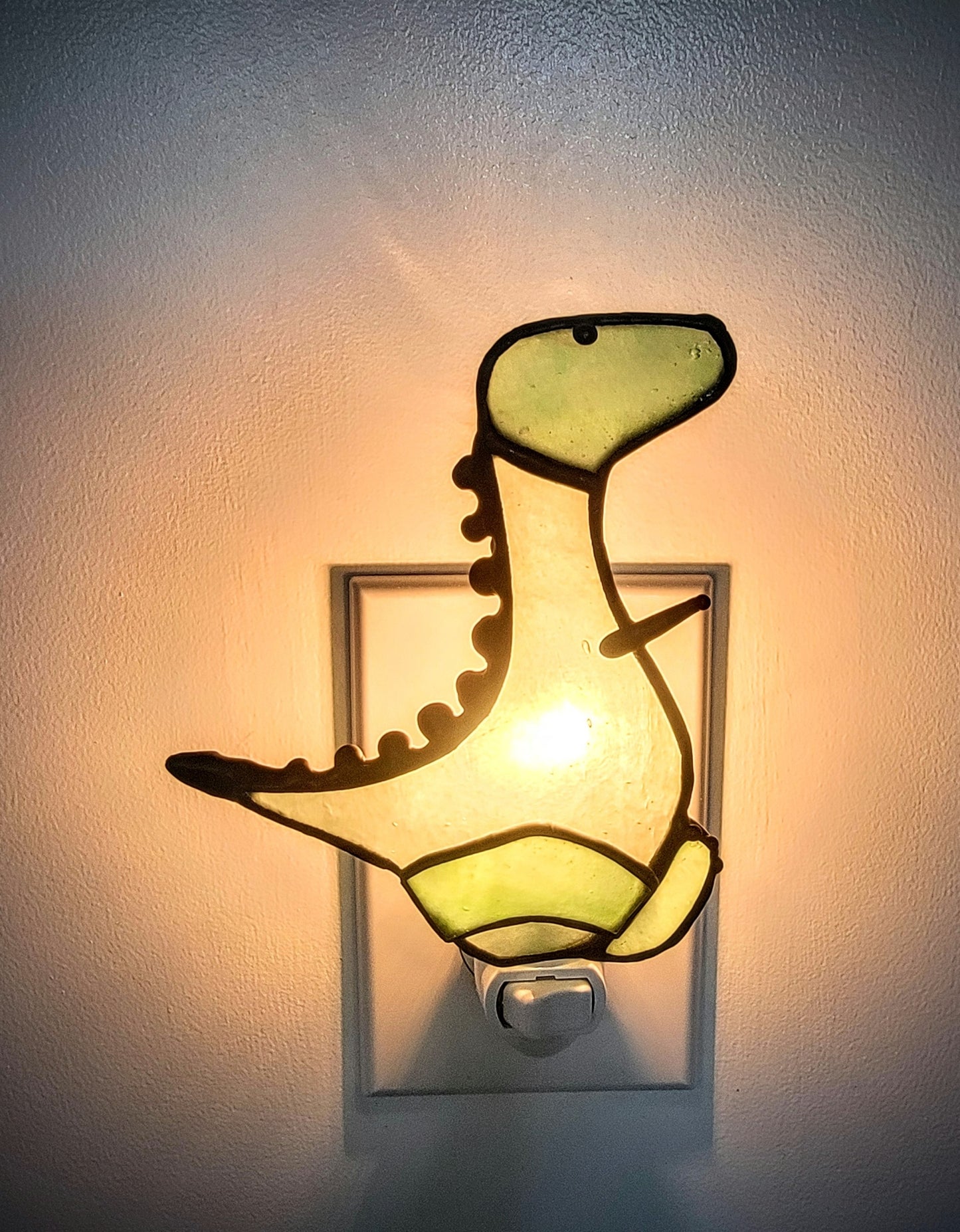 Night-Light, Stained-Glass Dinosaur