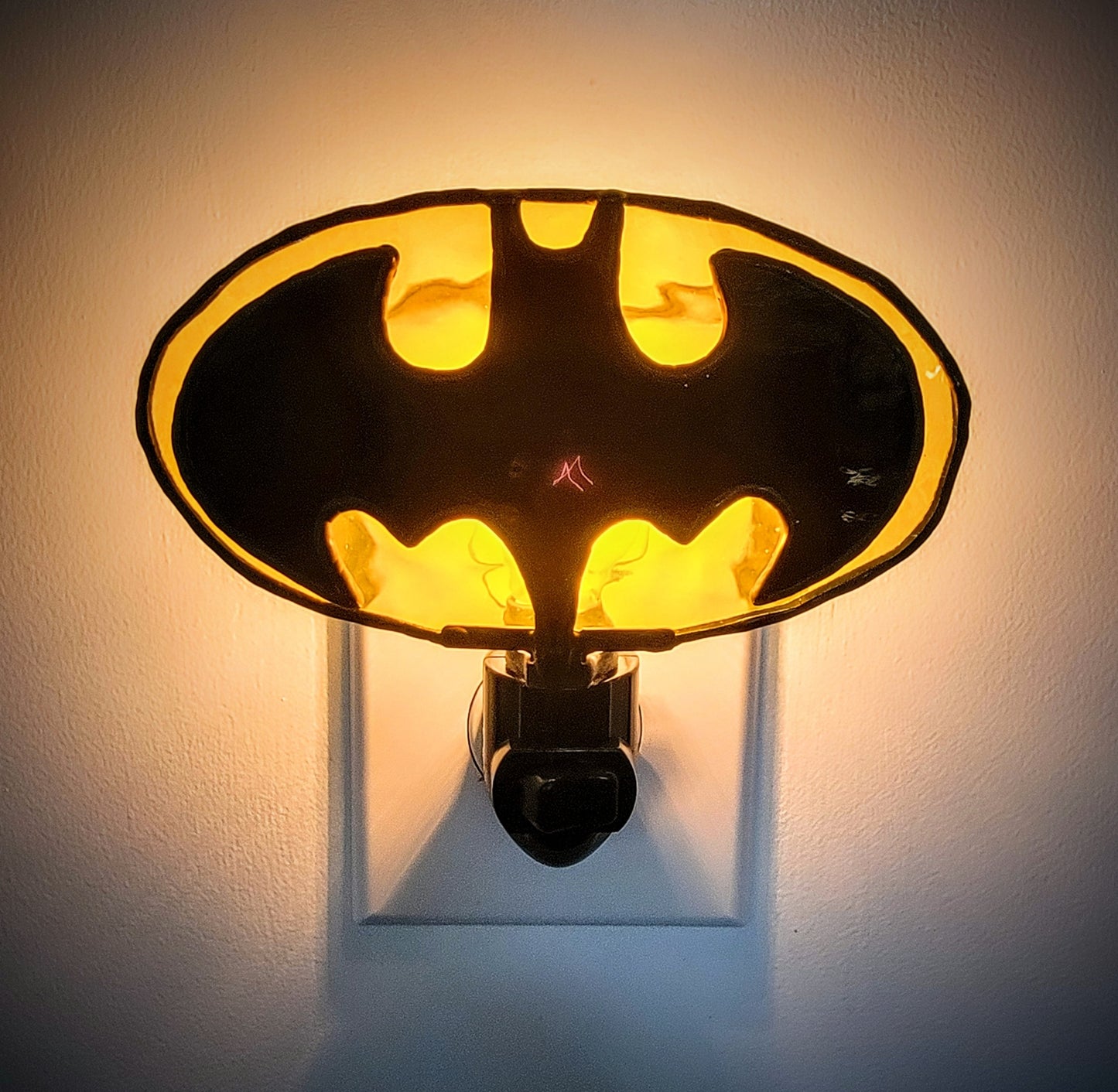 Night-Light, Stained-Glass Batman Symbol