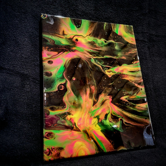 Acrylic Painting with Glossy Resin Finish