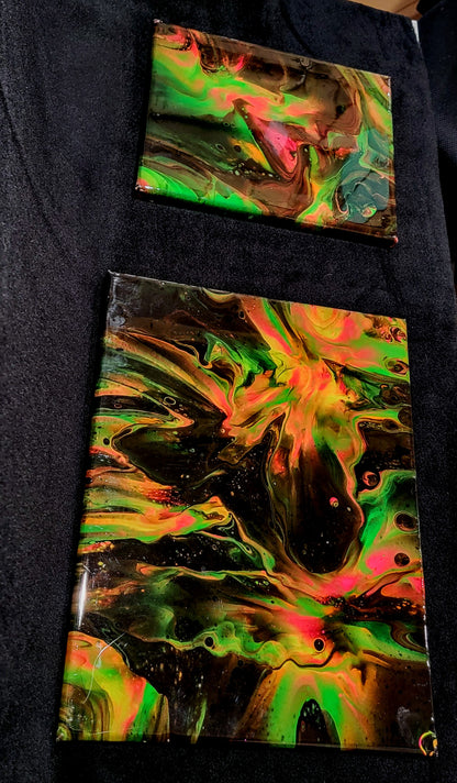 Acrylic Painting with Glossy Resin Finish