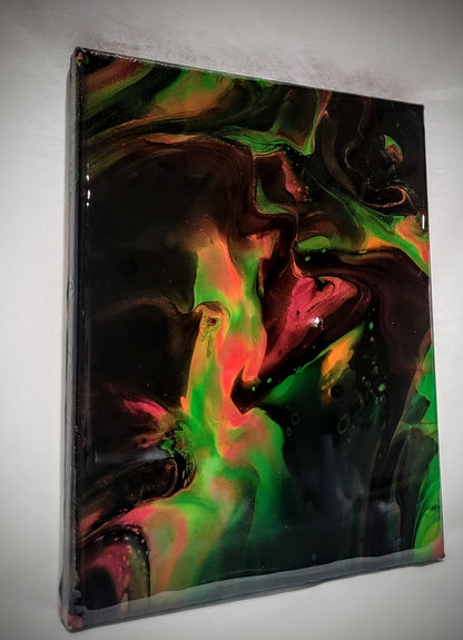 Acrylic Painting with Glossy Resin Finish