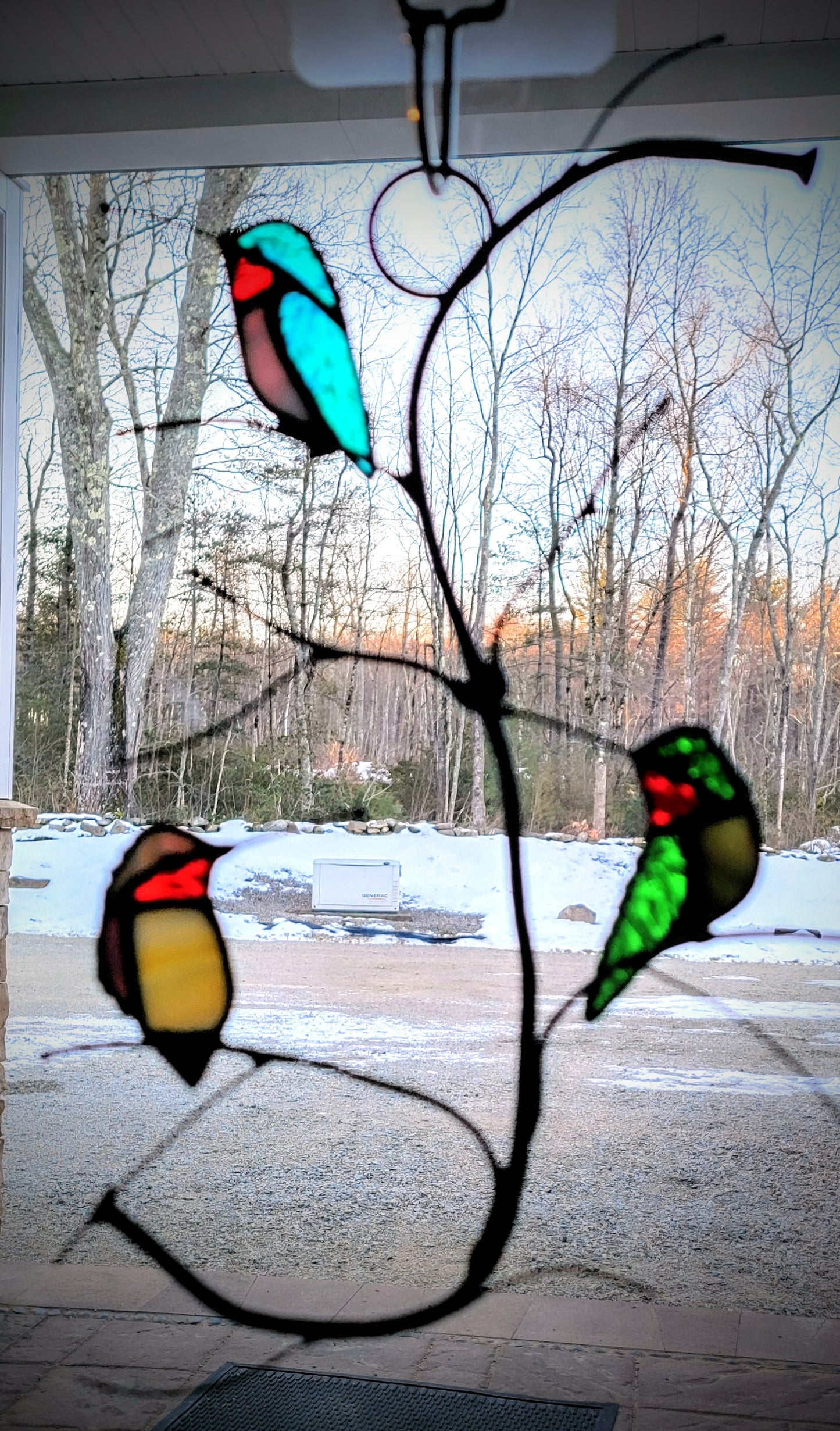 Three Purched Hummingbirds