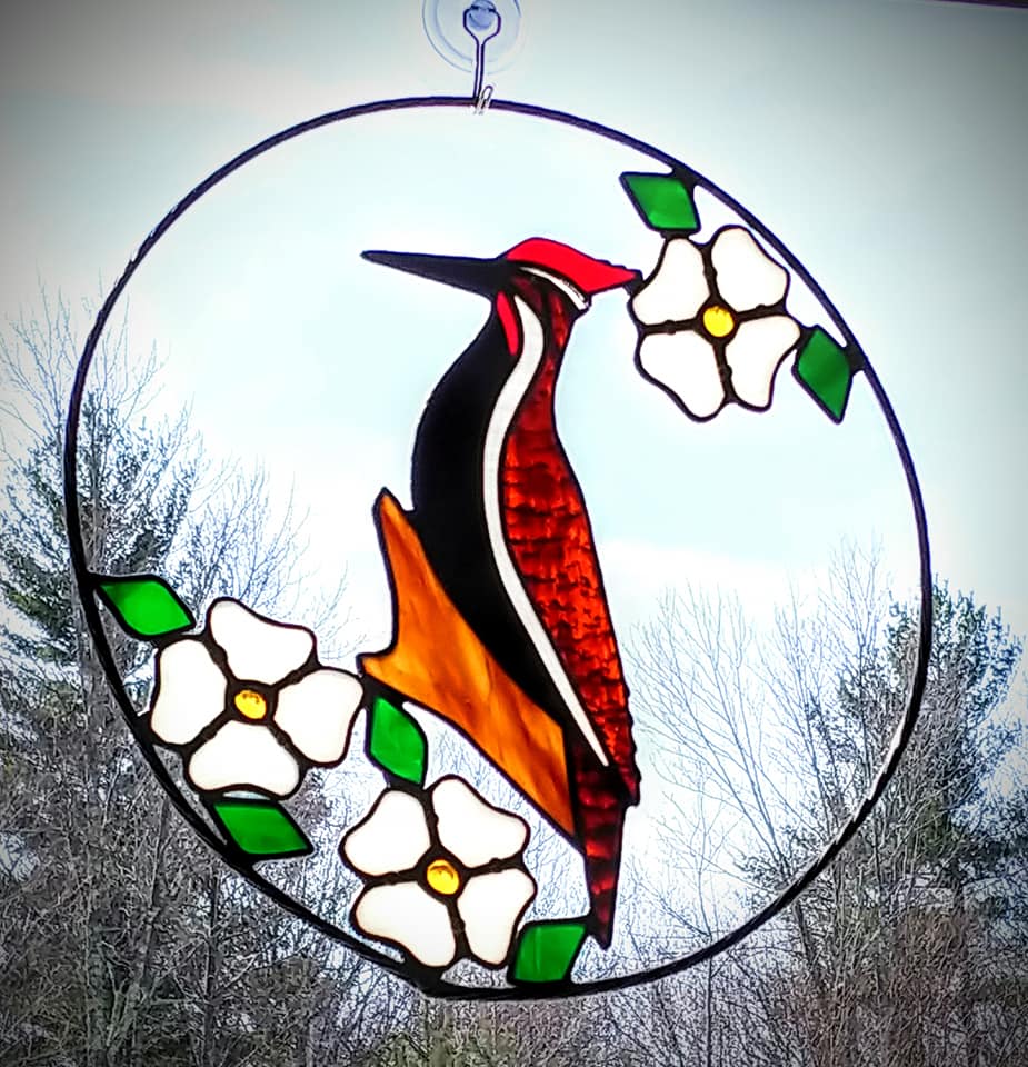 Stained-Glass Suncatcher- Woodpecker