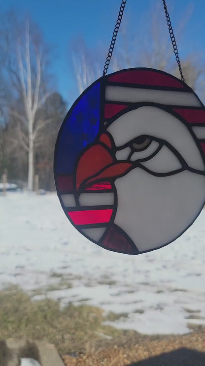 Stained-Glass Suncatcher / Panel- American Eagle