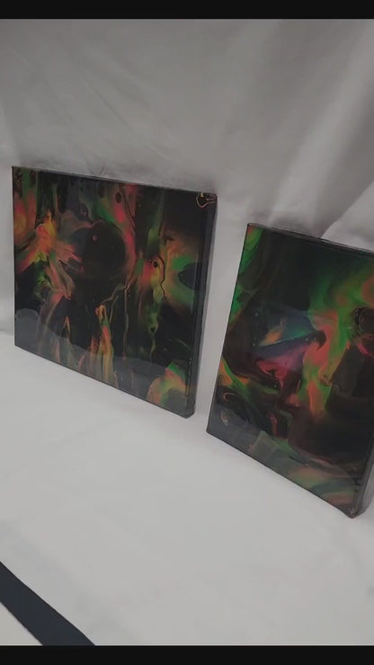 Acrylic Painting with Glossy Resin Finish