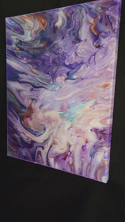 Acrylic Painting with Glossy Resin Finish