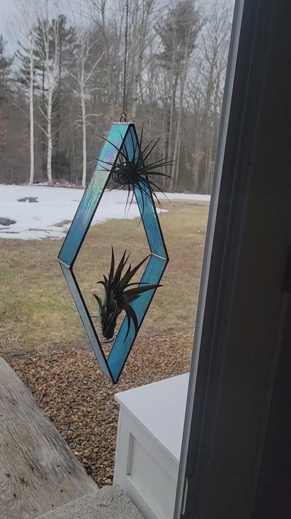 Stained-Glass Air Plant Hanger- Diamond
