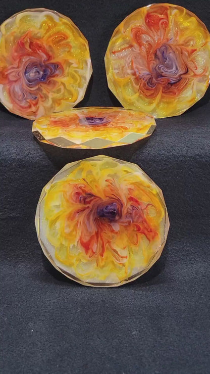 Resin Coasters- Set of 4