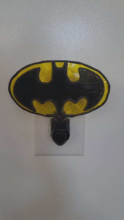 Night-Light, Stained-Glass Batman Symbol