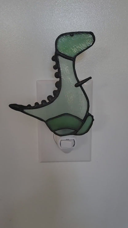 Night-Light, Stained-Glass Dinosaur