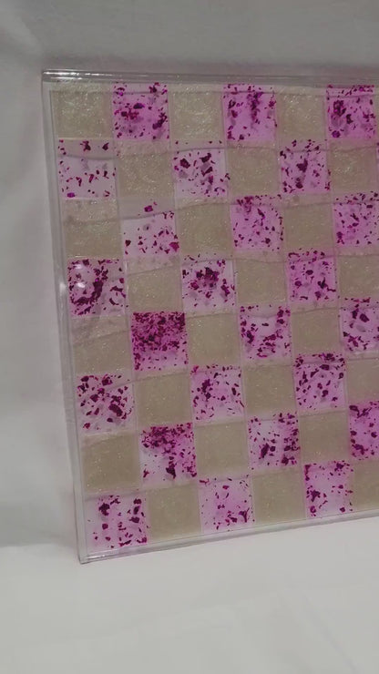 Resin Chess Board with Resin Storage Box