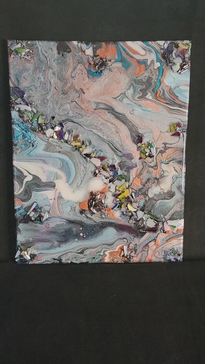 Acrylic Painting with Glossy Resin Finish