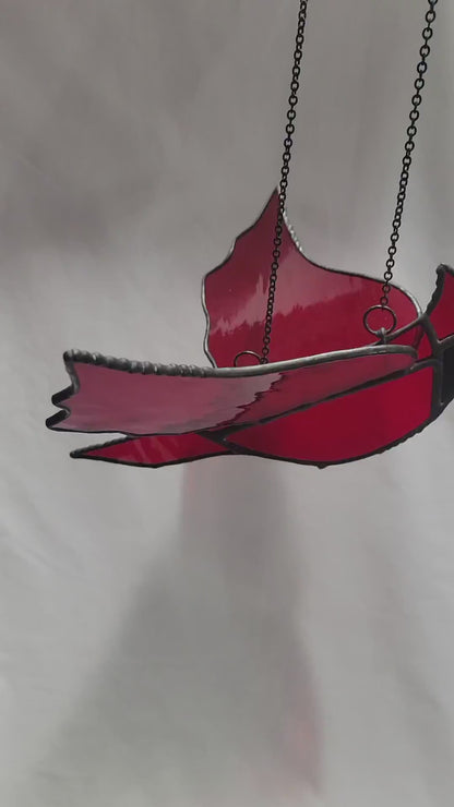 3D Stained-Glass Cardinal