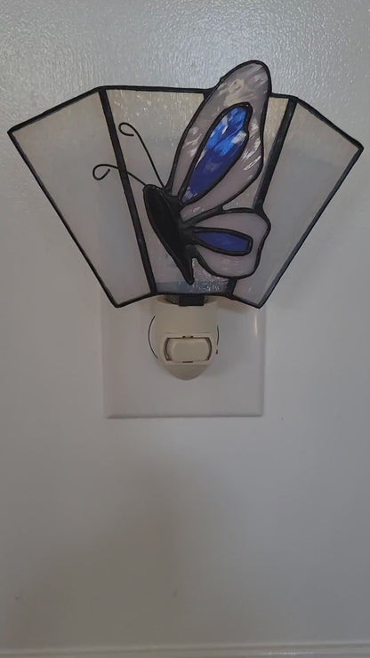 Night-Light, Stained-Glass Butterfly