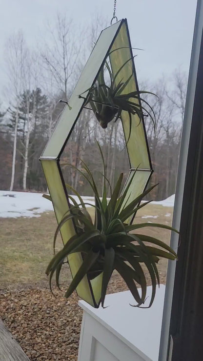 Stained-Glass Air Plant Hanger- Diamond