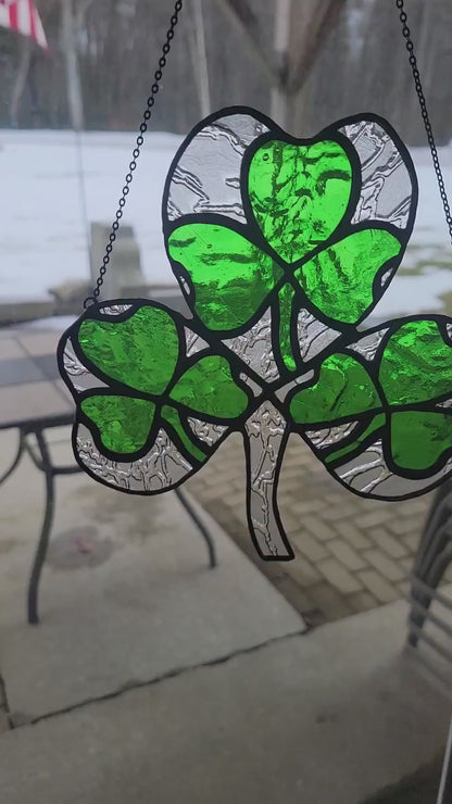 Stained-Glass Suncatcher- 3 in 1 Shamrock